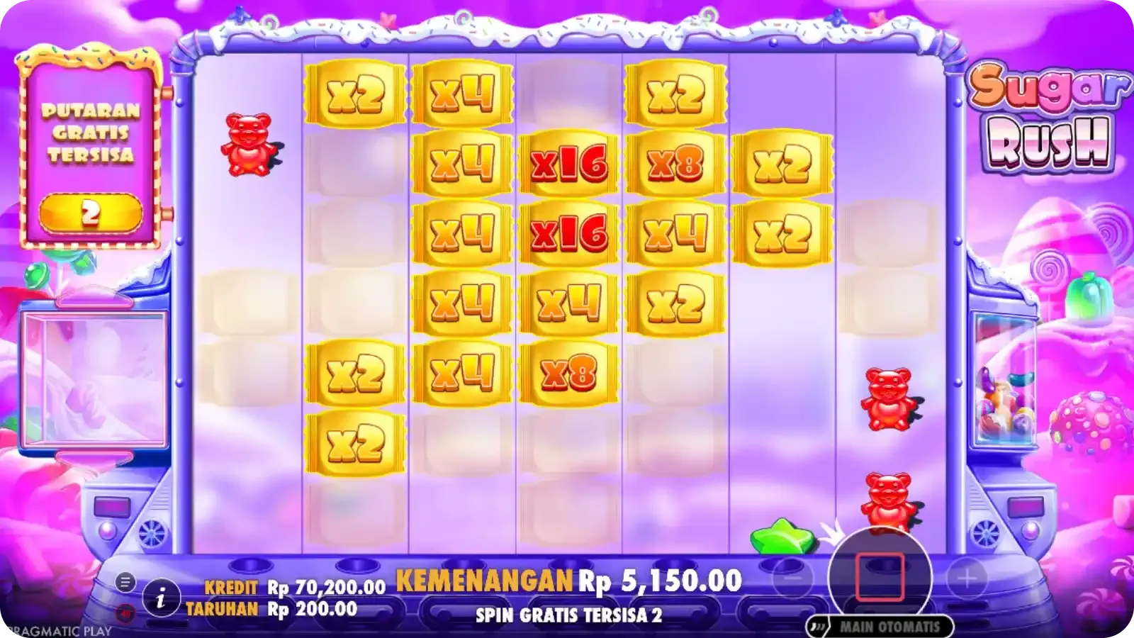 Fitur bonus di Sugar Rush