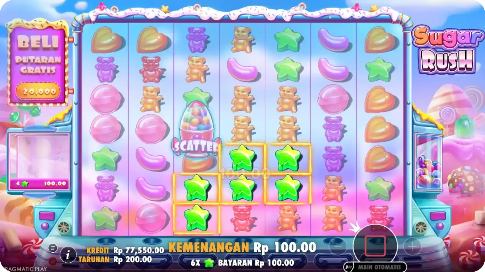 Fitur tumble di slot Sugar Rush