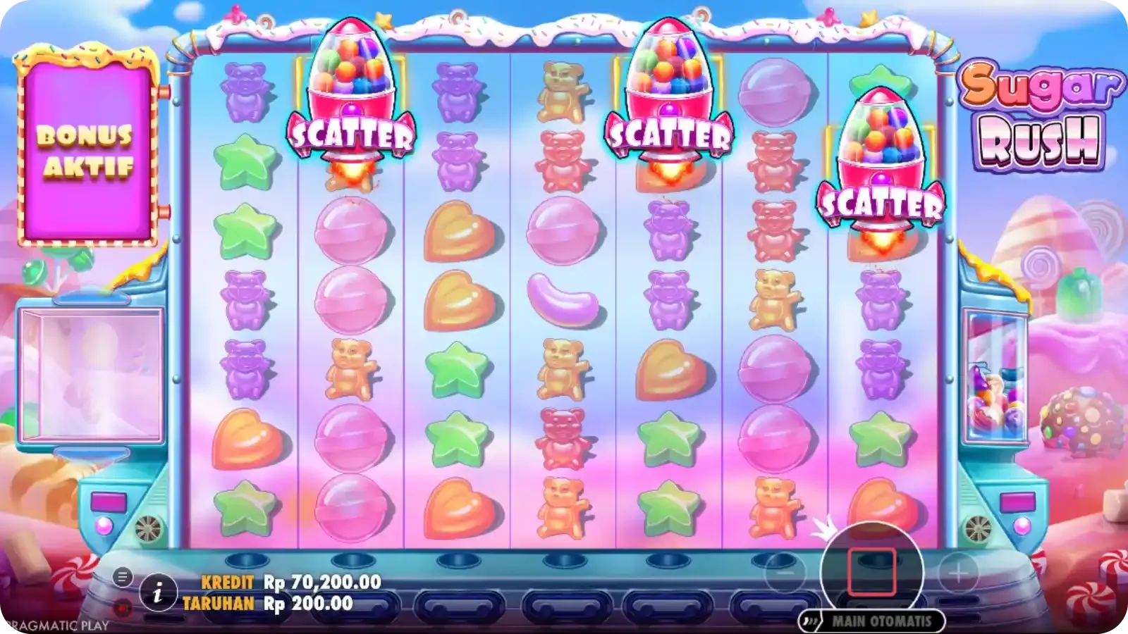 Free spins di slot Sugar Rush